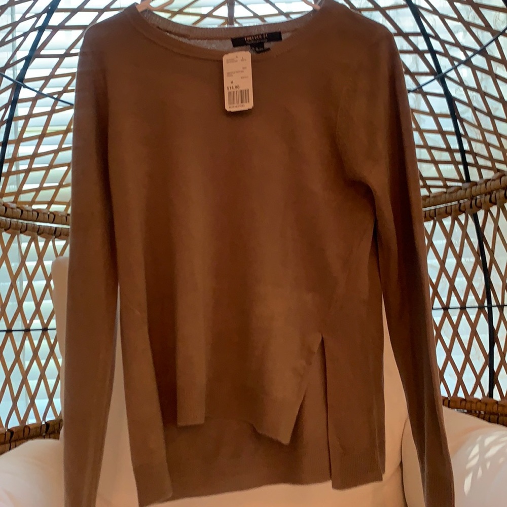 Brown/taupe long sleeve sweater